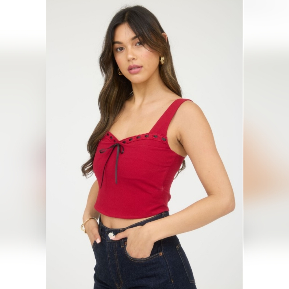 LAST ONE ❤️🎀 Sweetheart Ribbon Bow Top